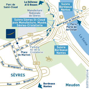 Click for a schedule of the public transport (PDF file). Detail of Paris town map